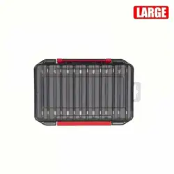 CAZULO Premium Double-Sided U-Shaped Fishing Gear Storage Box (Black Large)
