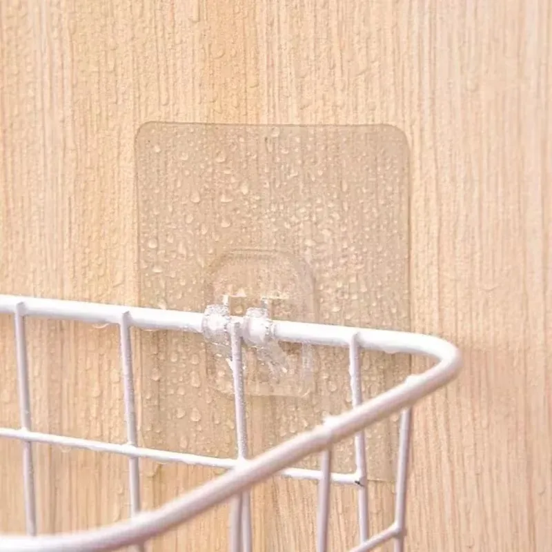 Adhesive Hook Waterproof Shelf Sticker for Bathroom Kitchen Wall Rack Storage