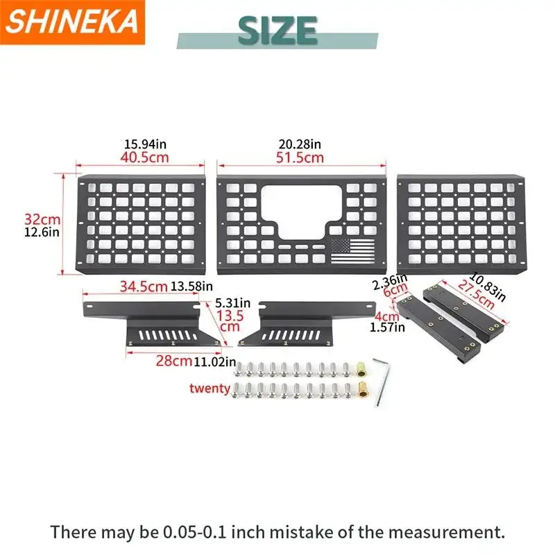 SHINEKA 뒷문 보관함 브래킷 정리함 액세서리 Chevrolet Colorado/GMC Canyon 2014-2022 자동차 액세서리