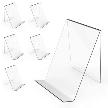 Espositore in acrilico alla moda 6 x 4 pollici Supporto per tablet con cavalletto trasparente Quaderni espositore fai-da-te