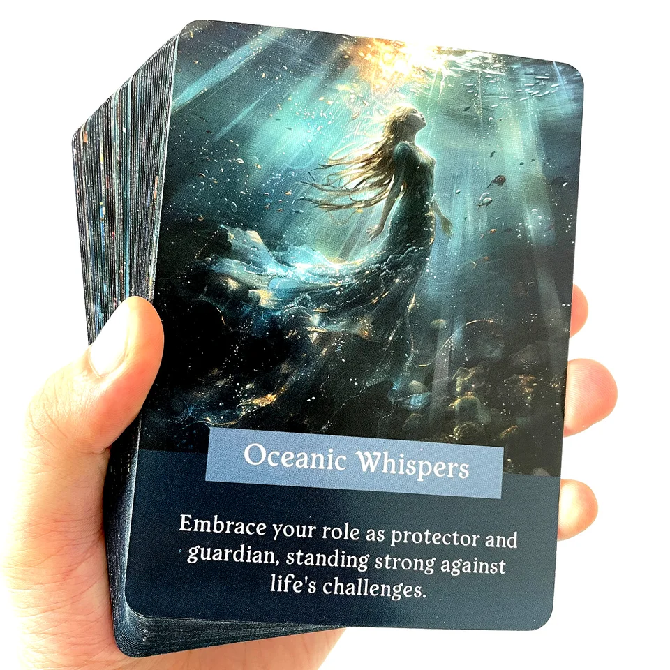 お値下げ　絶版　Pearls of Wisdom Tarot & Book 貴重 12×8.6cm 46PCS Ocean Wisdom Oracle Cards In Box Tarot High