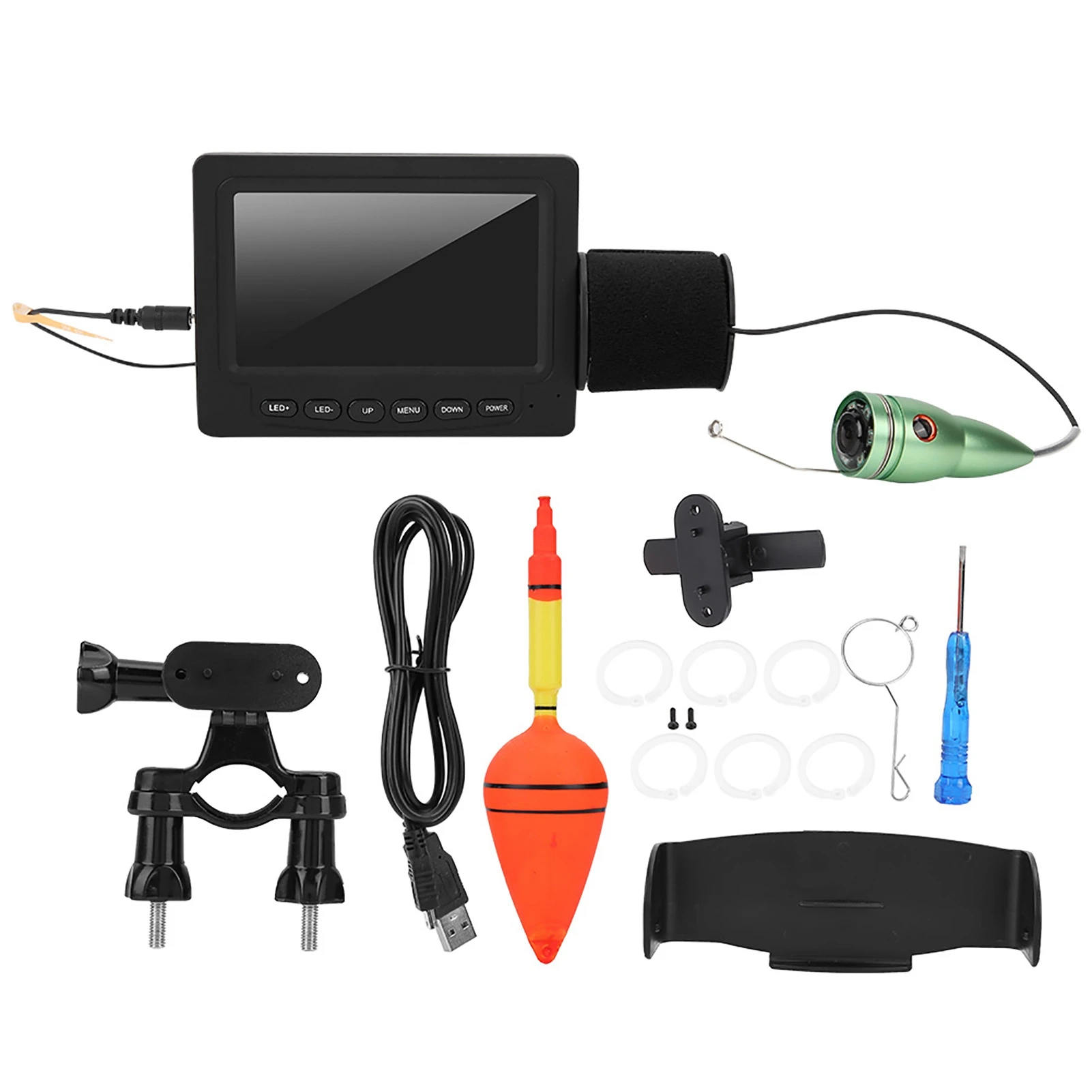 4.3" HD Underwater Visual Fish Finder Portable Fishing Camera Kit Color Screen Monitor And Waterproof Camera
