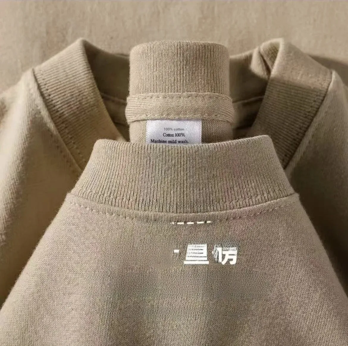 260g heavy cotton short sleeve [khaki]]