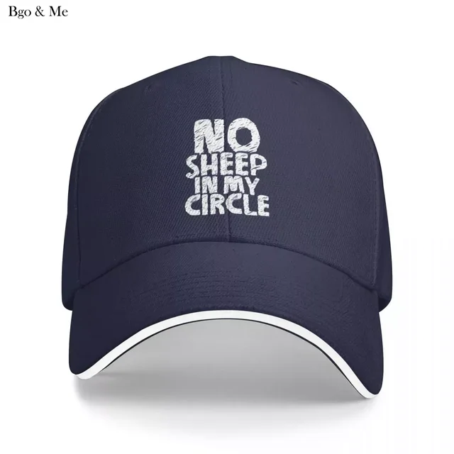 2023 New No Sheep in My Circle Funny Political Satiric Baseball Cap Christmas Hats Kids Hat Military Man Hood Girl s Hats