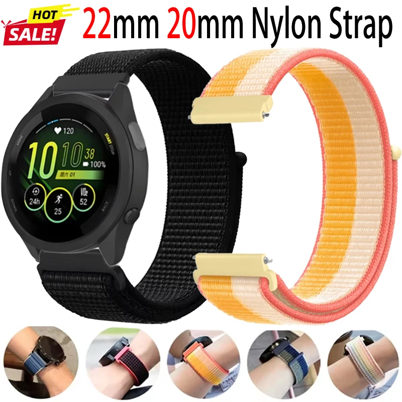 Durable Nylon Strap - 20mm/22mm - Versatile Active Wear Bracelet