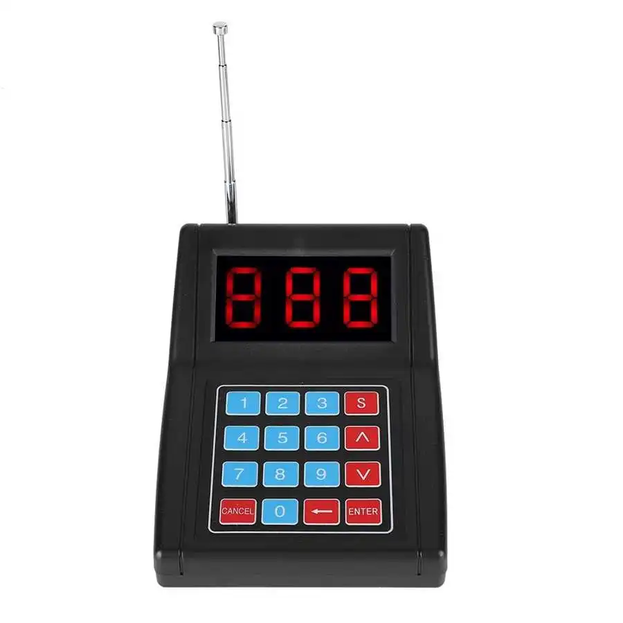 SU-668 Pager Queue Calling System Wireless Meal Picker Calling Machine with 10 Coaster Buzzers for Restaurant Cafe Food Court