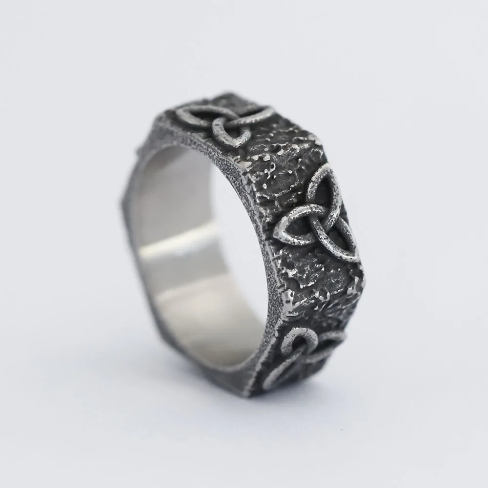2023 neue neue Mode Vintage Pentagramm Fünf-Punkt-Stern Ring Edelstahl Ring für Männer Frauen Biker Punk Schmuck Großhandel – Detail 11