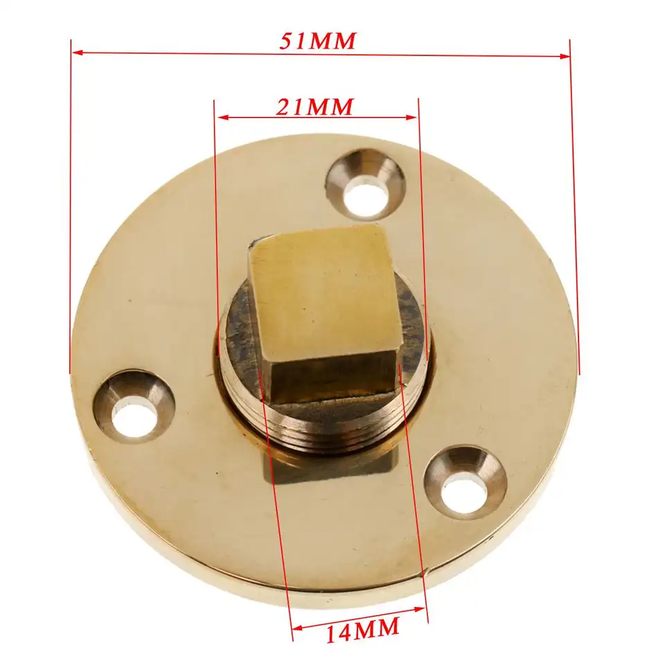 Bouchon De Vidange En Laiton Pour Bateau - Compatible Trou De 1 Pouce - Pour Bateaux Pneumatiques Et Petits Bateaux - 13