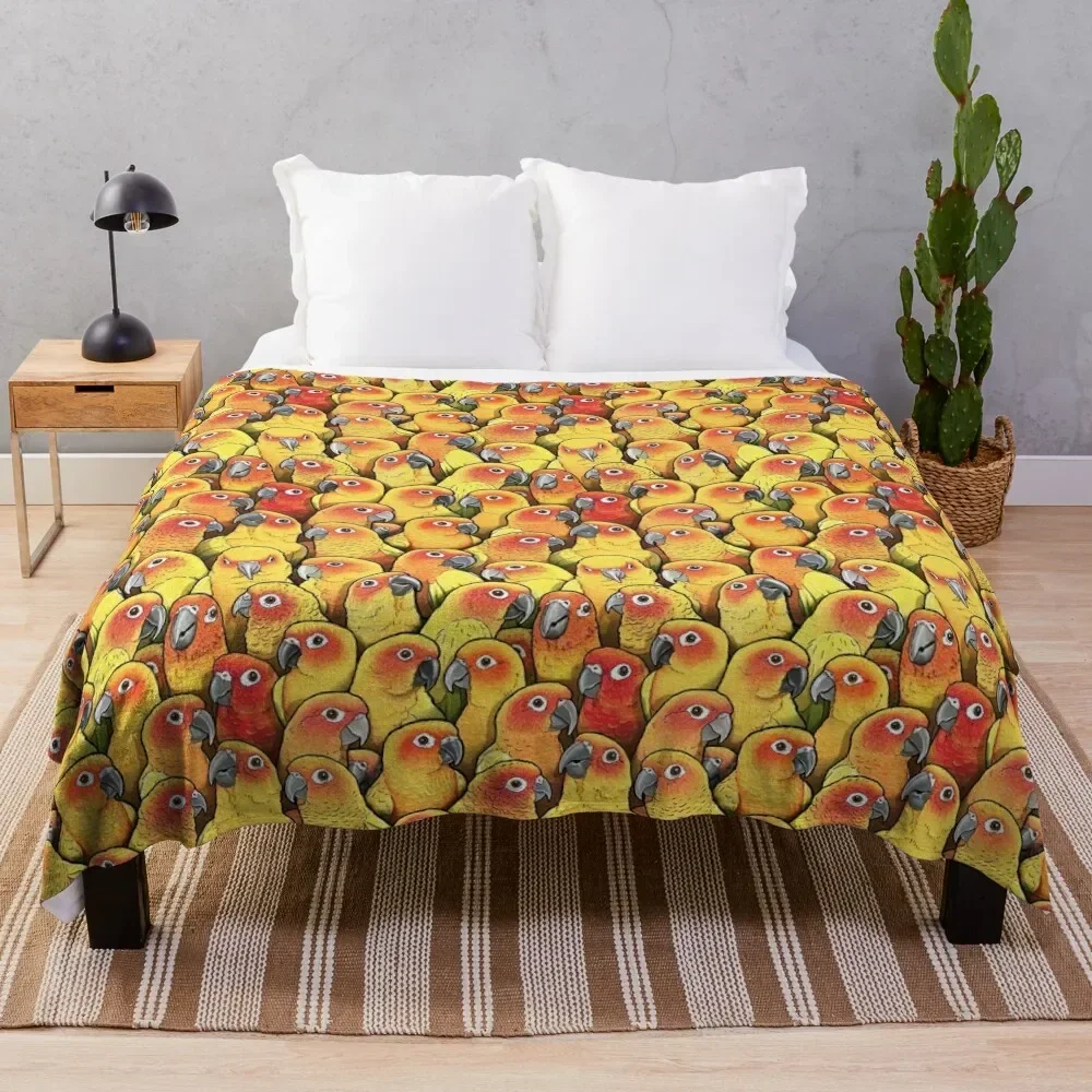 

Sun Conures Throw Blanket Cute Plaid blankets and throws Polar Blankets