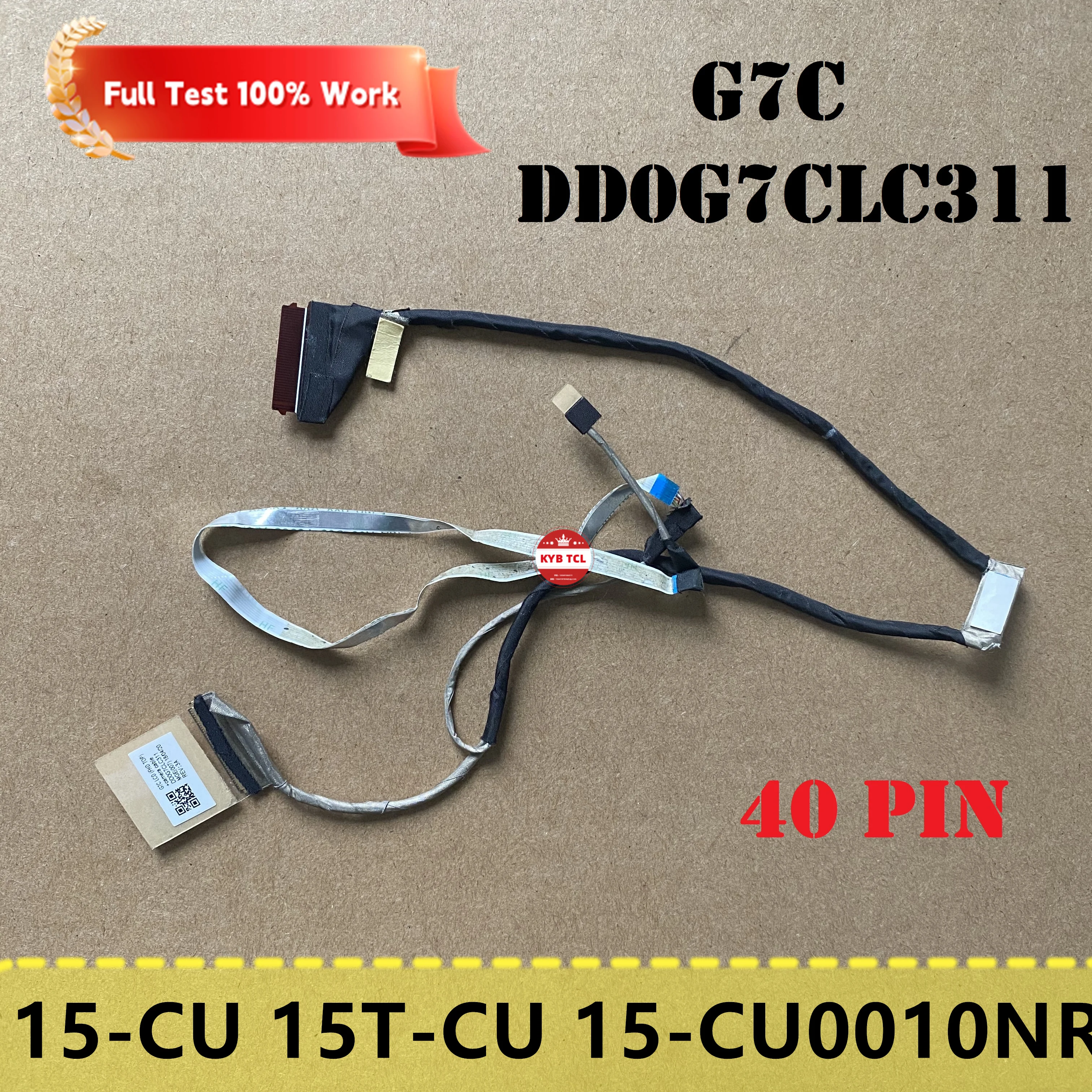 

Кабель для ЖК-дисплея ноутбука HP 15-CU 15T-CU 15-CU0010NR G7C DD0G7CLC311 40PIN