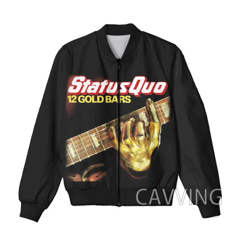 CAVVING 3D Printed Status Quo Band Zipper Bomber Jackets Men Overcoat Mens Coat Zip Up Jackets for Women/Men 2