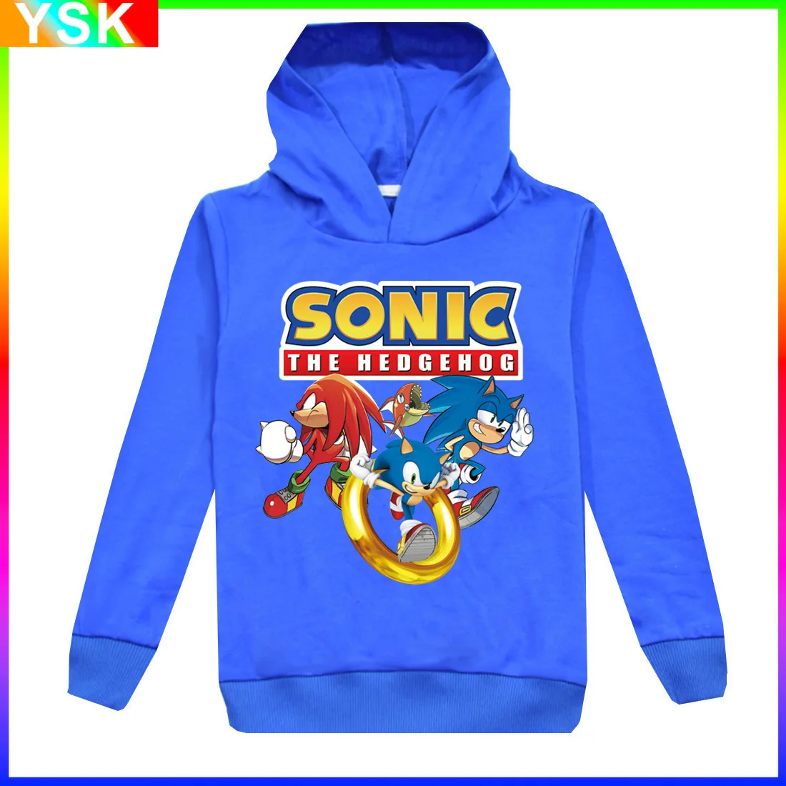 

New Arrival Anime European and American Movies Sonic The Hedgehog Trend Fashion Boys and Girls Hoodie Casual Sweater