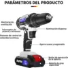 DayPlus 21V Portable Cordless Power Drill Set Impact Screw Driver with 1500mAh Li-Ion Battery 25+1 Torque Setting 45N.m 2