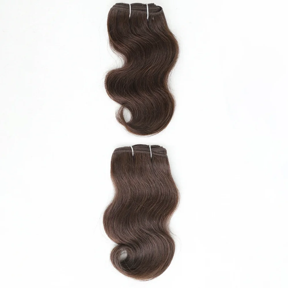 2pcs Body Wave Human Hair Bundles Virgin Hair Extension Double Weft 2 Bundles Weave Extension Daily Use Natural Black Color