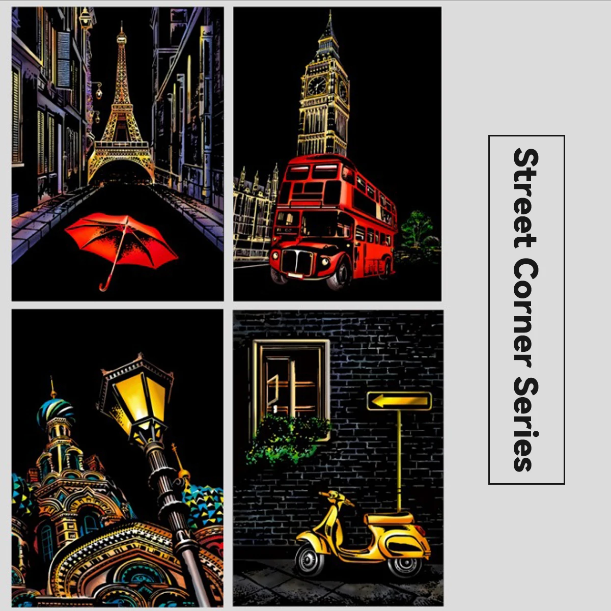 World Landscape Scratch Art Paper - Creative DIY Handmade Gifts