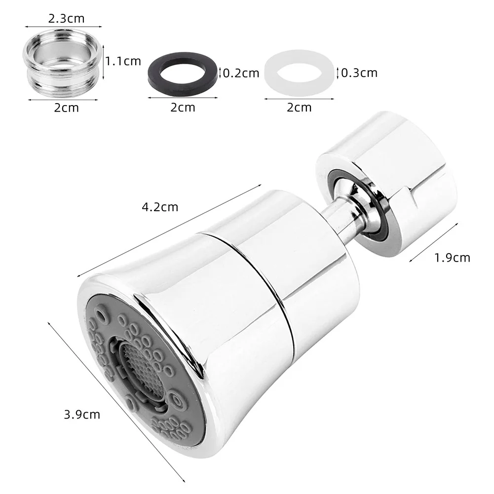 

Faucet Aerator Splash-proof 5 Modes Shower Nozzle 360° Swivel Tap Aerator Spray Kitchen Faucet Bubbler Universal Water Saver