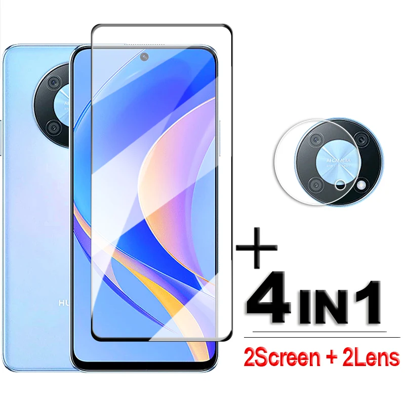 

For Huawei Nova Y90 Glass For Nova Y90 Tempered Glass 2.5D Full Cover Glue Screen Protector Huawei Nova Y90 Lens Film 6.7 inch