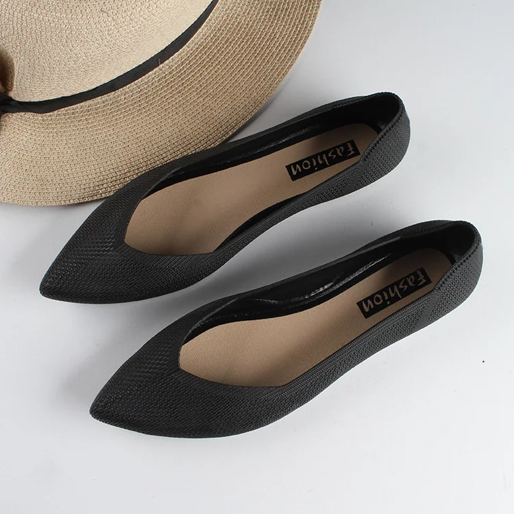 2023 women Fashion Slip on Mesh Loafers Ballet Casual Flat Women Soft Bottom Moccasin Pointed Toe Boat Shoes Chaussure 4