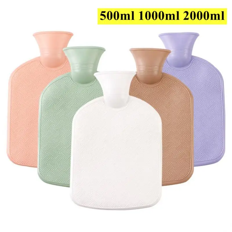 2000ml 물 주입 뜨거운 물병 방폭 고밀도 PVC 물 충전 여성 배꼽 손 발 워머