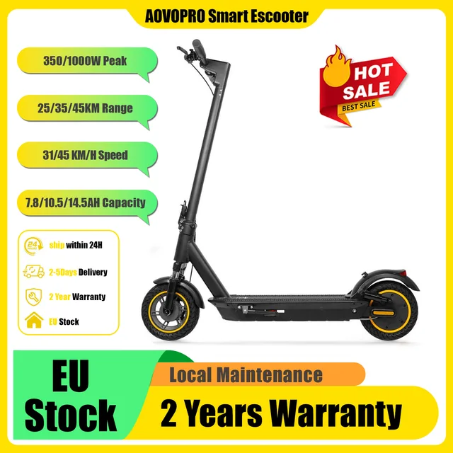 Trottinette électrique AOVOPRO ESMAX PRO/TX01, trottinette électrique 36V25-45KM d'autonomie, trottinette électrique pour adultes, NOUVEAU 2026, moteur de 350W/500W 1