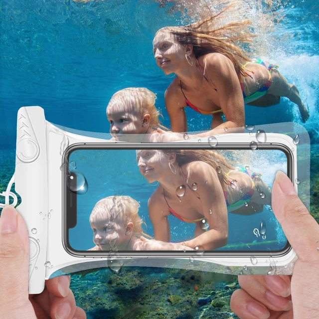 Étui transparent sous-marin pour téléphone portable, sac sec universel avec  lanière de cou, pochette étanche pour téléphone portable pour piscine plage  - AliExpress
