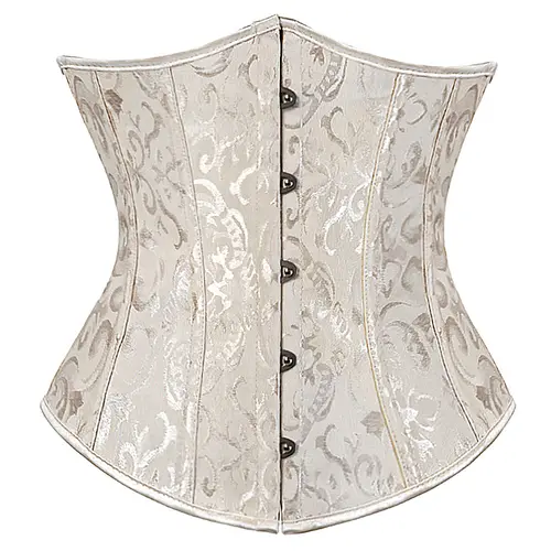 Underbust Corset Plus Size Gothic Corset Cincher Medieval Corsets for Women Jacquard Vintage Waist Corset Top Black White Purple - Image 20