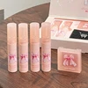 Art Value Butterfly Dance Color Box Four Lip Glaze Blush Set Necklace Lip Mud Blush Set 2
