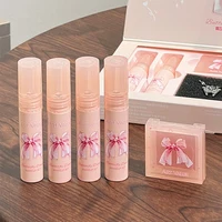 Art Value Butterfly Dance Color Box Four Lip Glaze Blush Set Necklace Lip Mud Blush Set 2