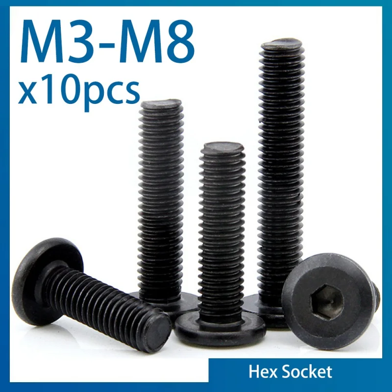 Screw Bolt Nut Set Stainless Steel Screws Hexagon Socket Head Cap Screw Hex Nuts Assortment Kit Copper Pillar Screws Copper Brass Standoff Screws M3 M4 M5 M6 M8 Black Carbon Steel CM Large Flat Hex Hexagon Socket Allen Screw Furniture Screw Connector Joint Bolt 10pcs/lot