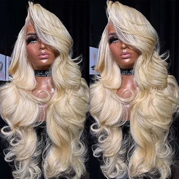 40 42 Inch 613 Blonde Lace Front Wig Human Hair Remy Brazilian 13x4 13x6 360 Hd Transparent Body Wave Lace Frontal Wig For Women 1
