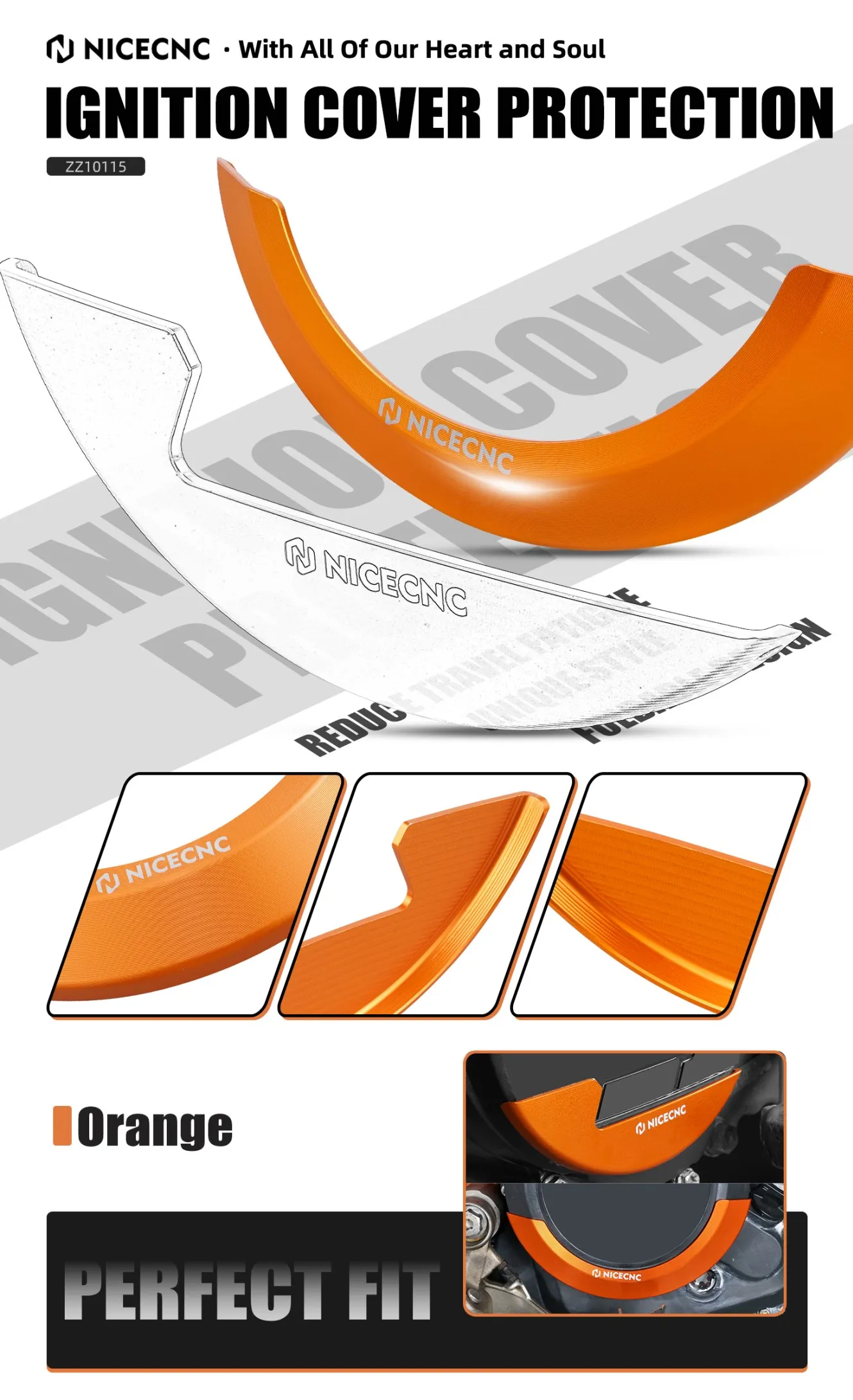 Für KTM 690 SMC SMCR Enduro/R 2008-2025 Motorkupplungsschutz Zündungsabdeckung Husqvarna 701 Svartpilen Vitpilen Enduro Supermoto – Detail 1