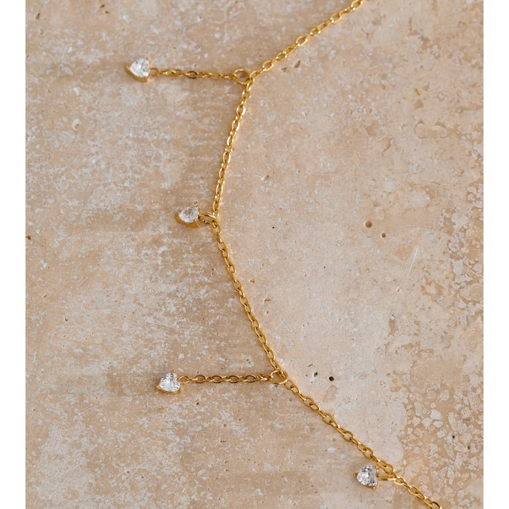 Yhpup Stainless Steel Heart Necklace