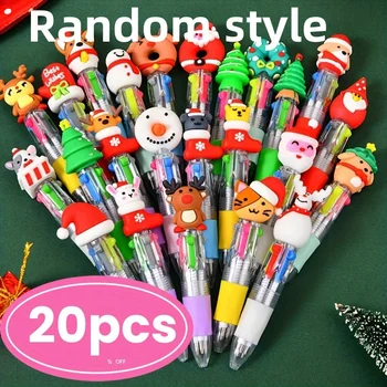 20-Pack Christmas Twistable Ballpoint Pens, Medium Point,Assorted Colorful Designs, Plastic for Office and Holiday Gifts 2