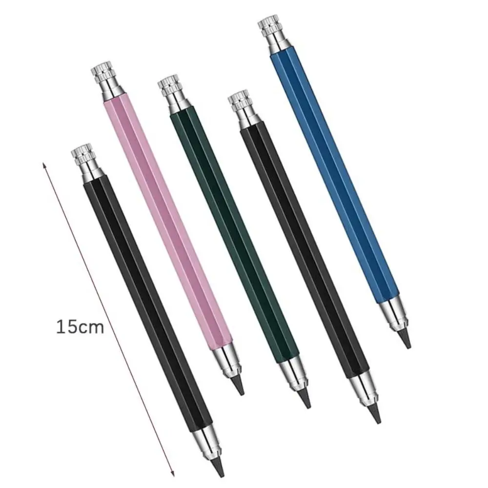 5.6mm Metal Mechanical Pencil 2B/4B/6B/8B Pencil Refill Art Painting Drawing Writing Tool Sketch Comics Design Automatic 5