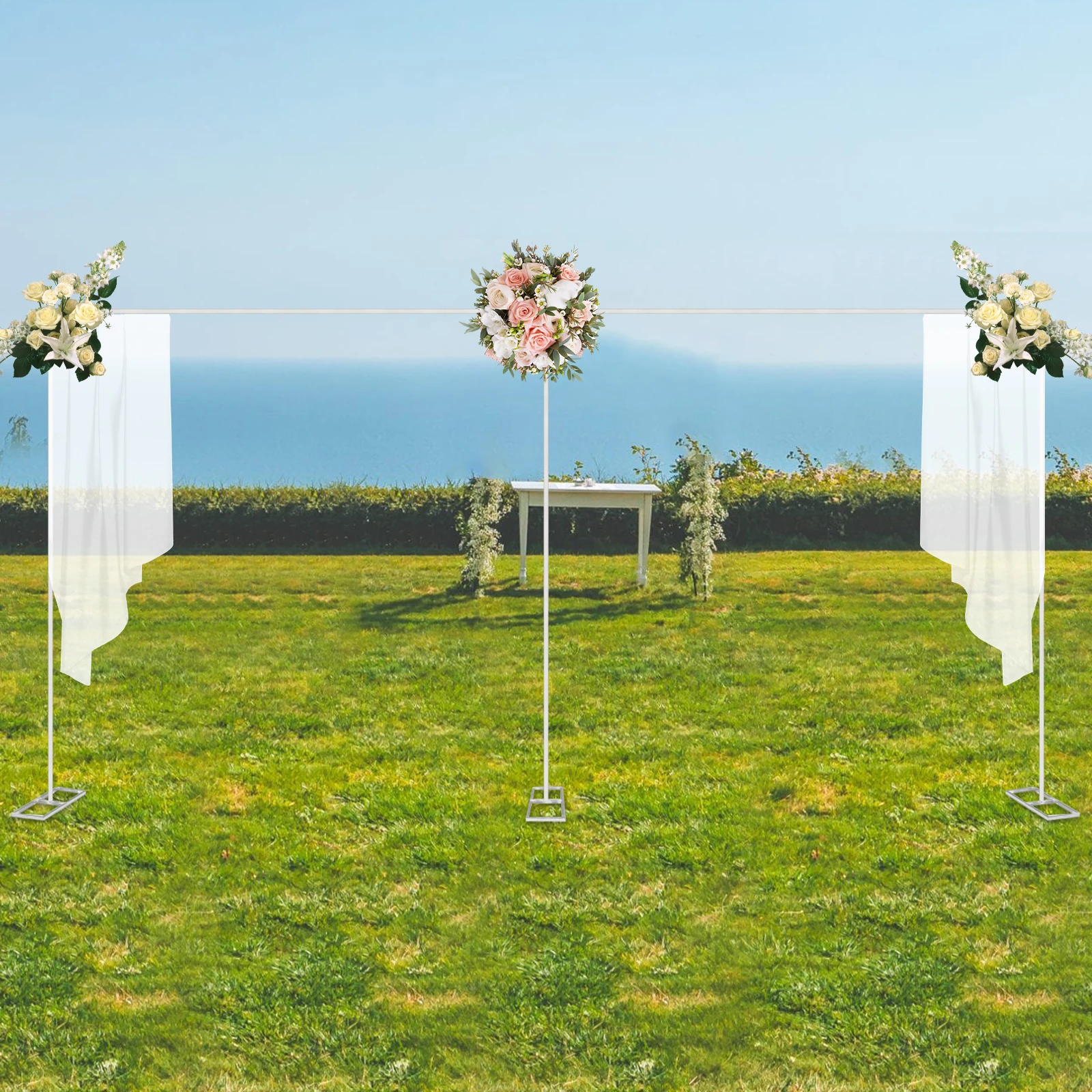3x6M Wedding Arch Set Stainless Steel Stand Decorative Flower Balloon Arches For Party