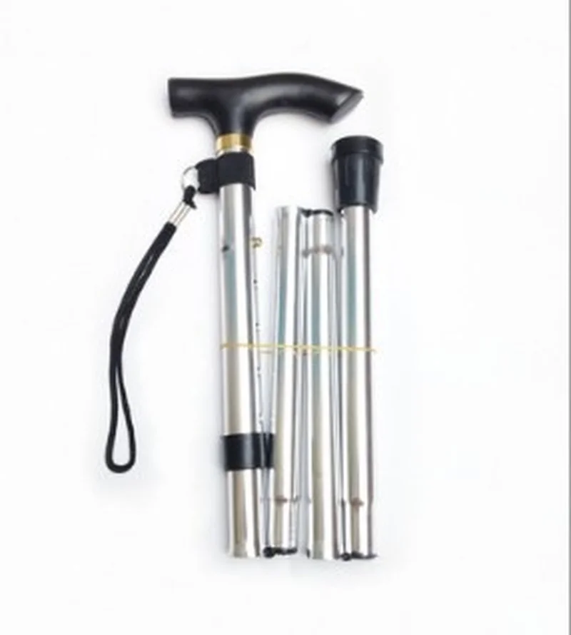 Walking stick telescopic baton Hiking trekking poles Aluminum Alloy Metal Folding Cane crutches Pole For elderly people trekking pole walking stick trekking poles