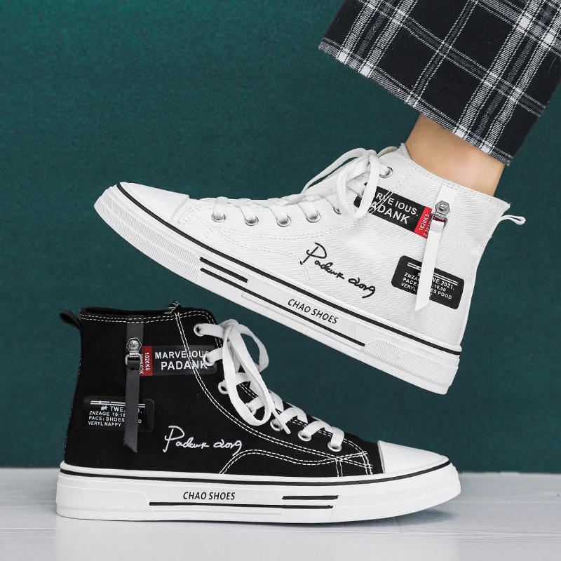 Canvas Shoes Unisex Women Men High Top Vulcanize Athletic Sneakers