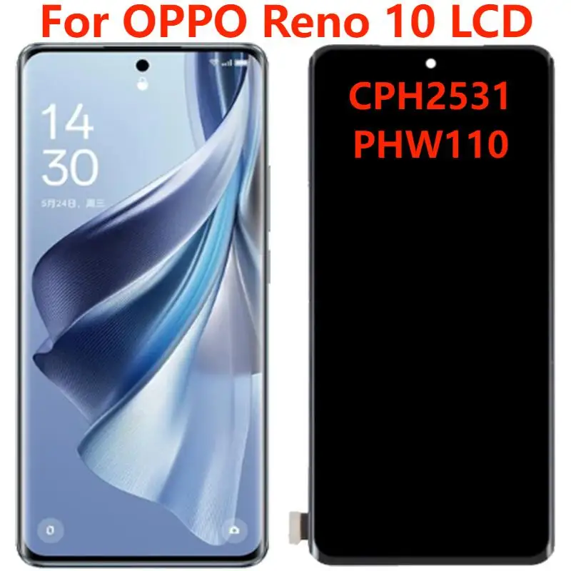 

6,7 "AMOLED для Oppo Reno10 ЖК-дисплей с рамкой оригинальный Reno 10 PHW110 CPH2531 фото Замена