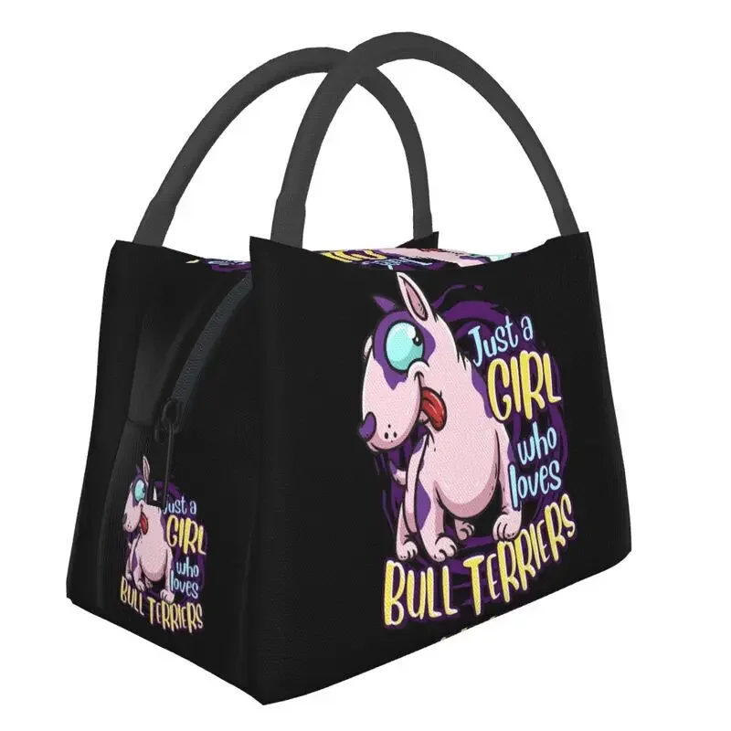 

Bull Terrier Dogs Insulated Lunch Bags for Women Animal Pet Puppy Resuable Thermal Cooler Bento Box Work Travel