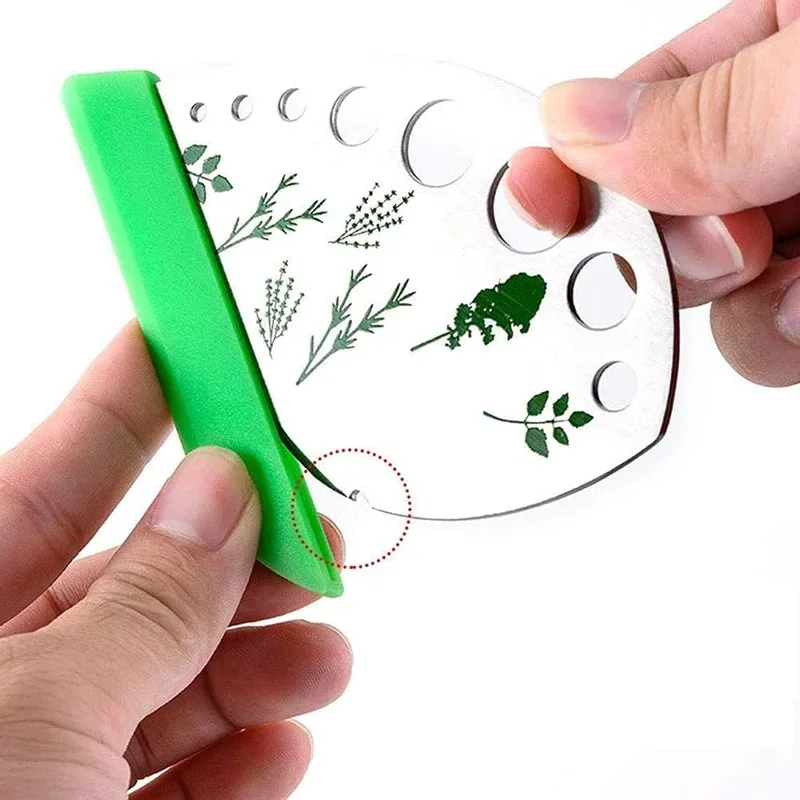9Hole Stainless Steel Herb Stripper Multifunctional Herb Peeler Herb Vanilla Stripper Vegetable Leaf Remover Cutter Kitchen Tool 5