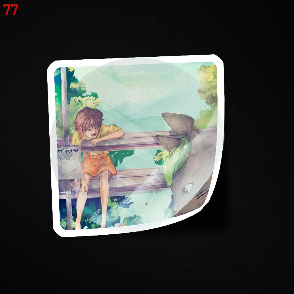 

Наклейка TOTORO 00077 для ноутбука, декор для спальни, автомобиля, милый мультяшный модный чемодан для общественных мест