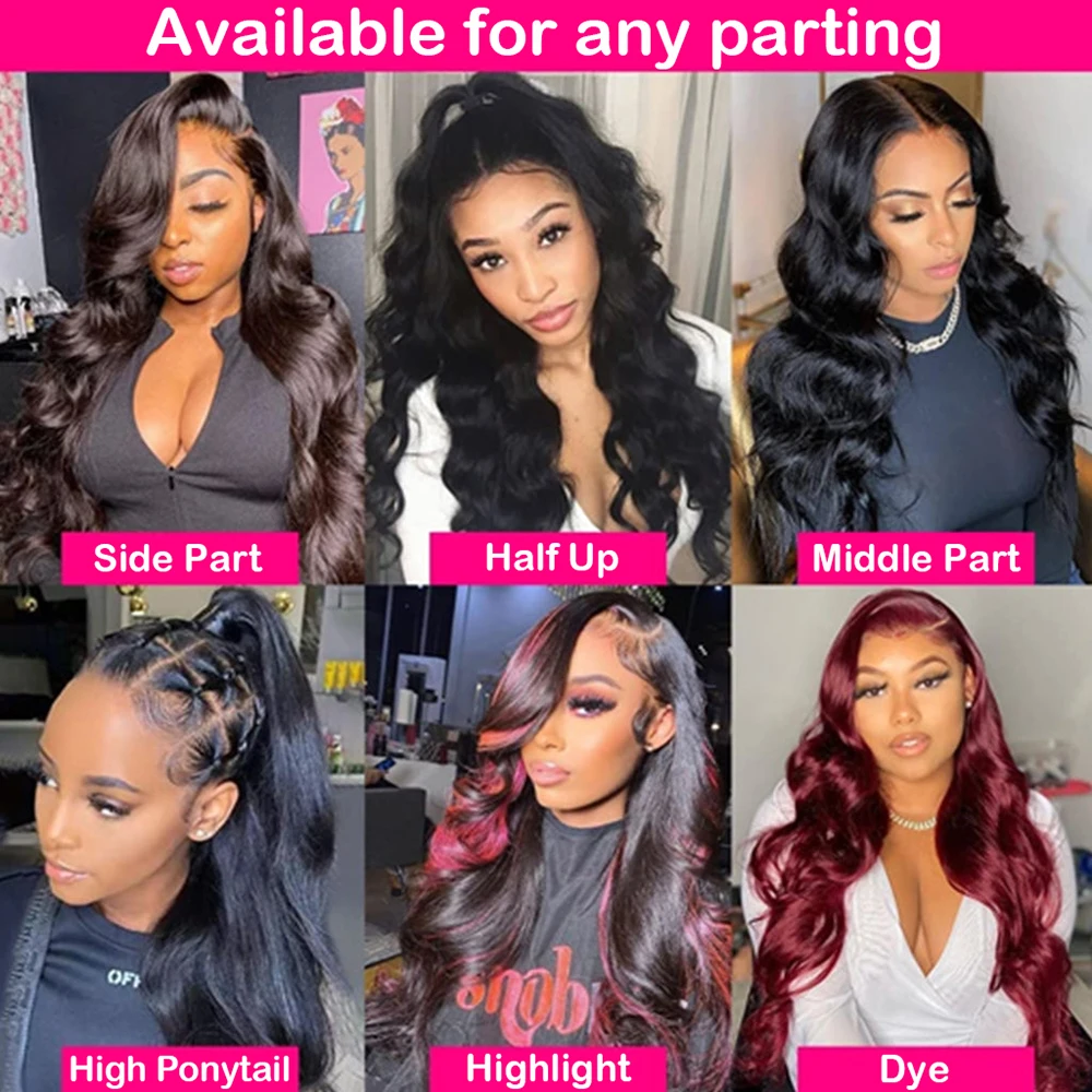 Body Wave 360 Full Lace Frontal Wigs Human Hair For Women Pre Plucked Indian Transparent Body Wave Lace Front Wig Remy 12-28In