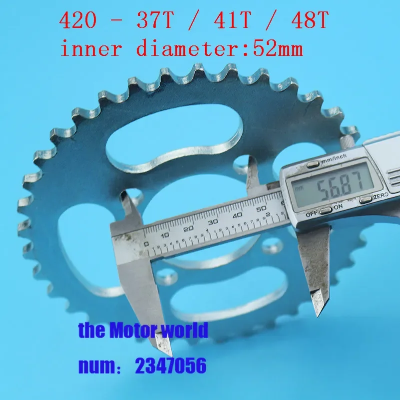 ATV 50cc 90cc 110cc rear sprocket #420-37T/41T/48T tooth chain gear 52mm centre hole Diameter
