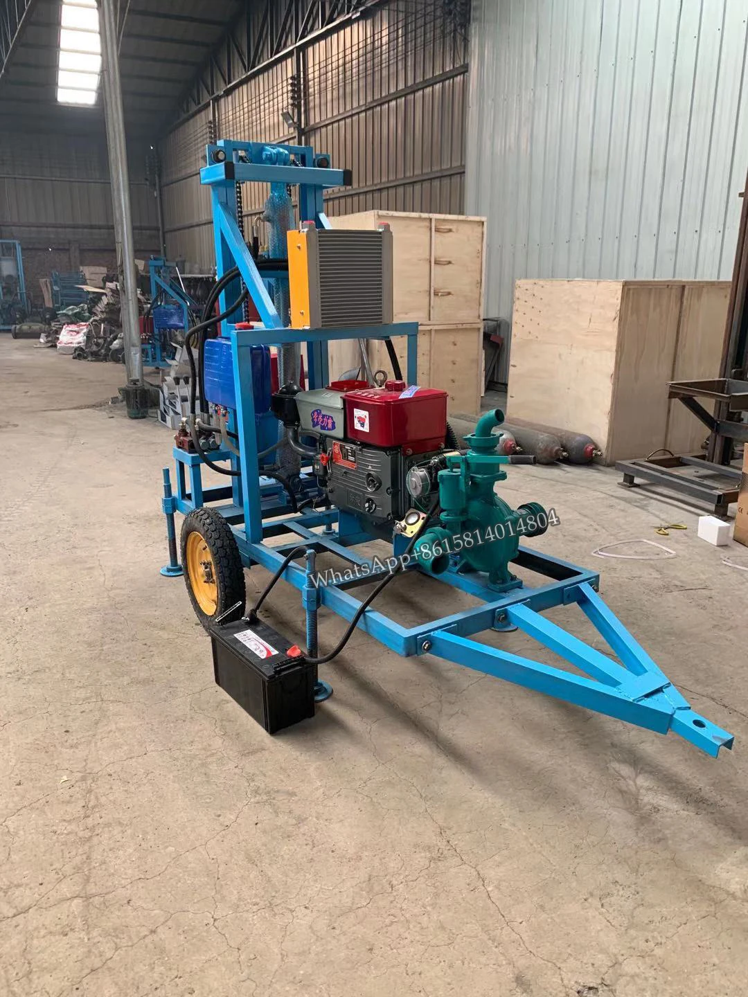 200m deep Portable Diesel Hydraulic Water Well Rotary Drilling Rig