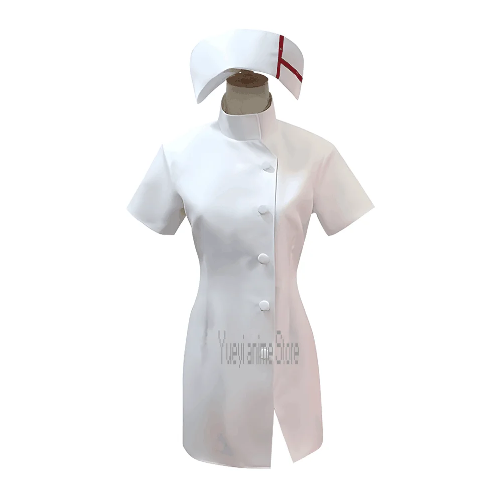 

Cosplay Tsumiki Mikan White nurse uniform Costume Halloween Party Outfit Dress Customize your size
