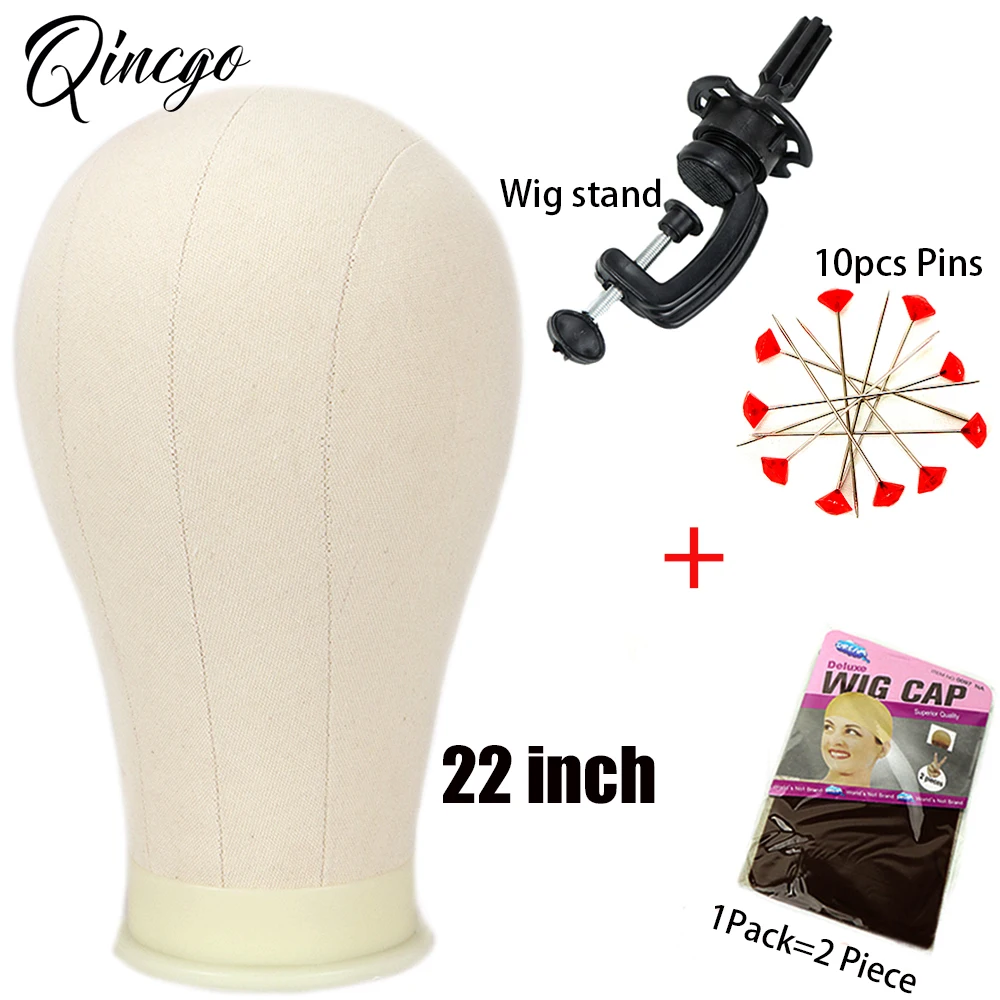 22 Inch Wig Head (White), Stand Tripod With Head, Canvas Block White