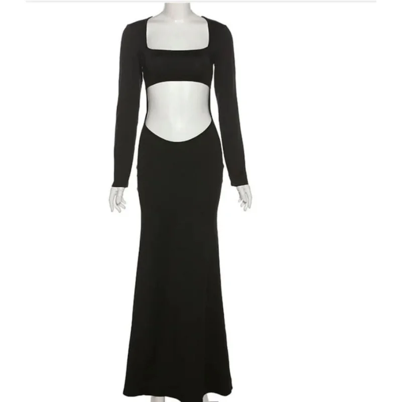 Maternity Outfit | Open Belly Stretchy Dress, Long Photo Shoot Dress - 4