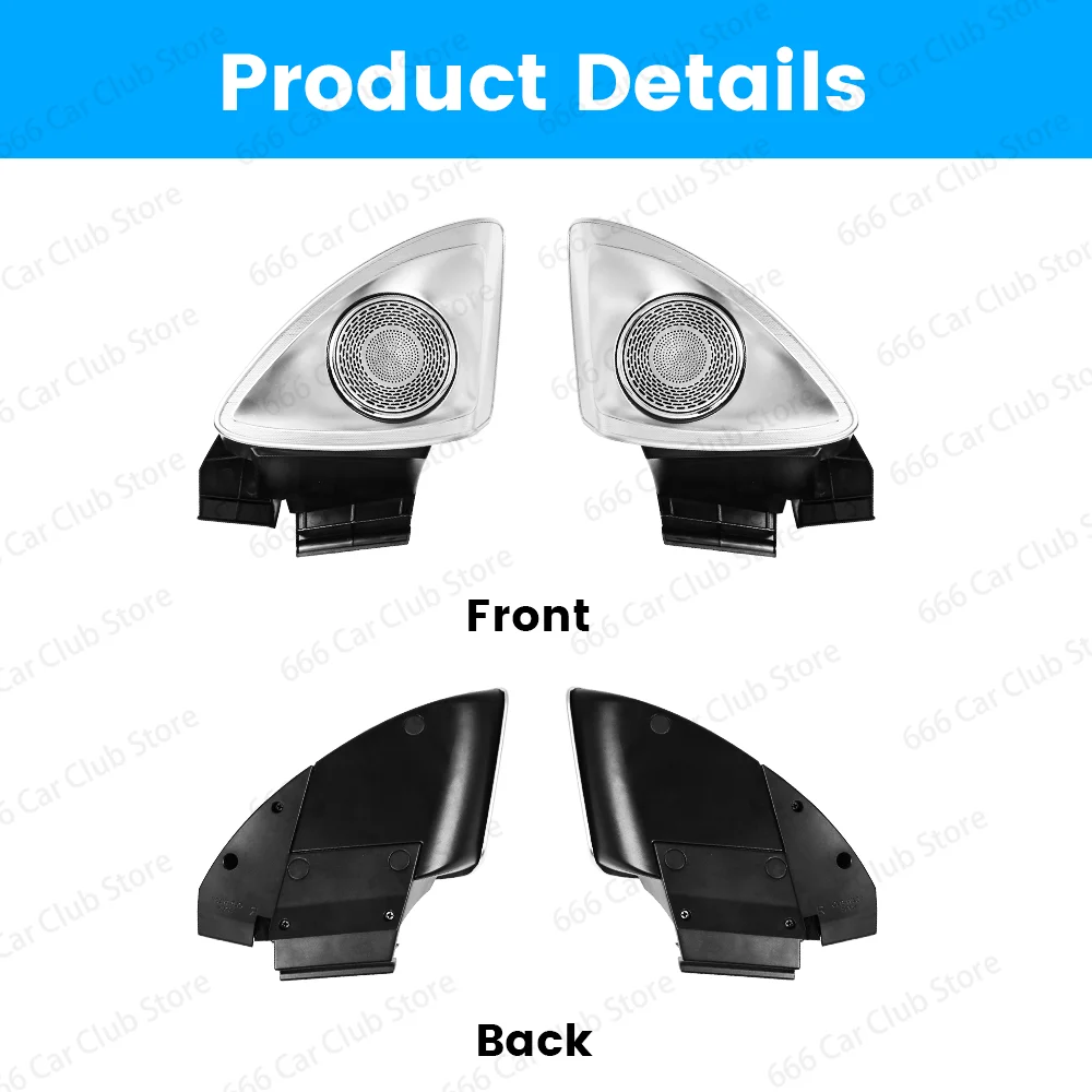 메르세데스 벤츠 W257 CLS C257 차량용 신형 64색 4D 트위터 스피커 RGB LED 엠비언트 라이트 4D 회전 트레블 혼 개조