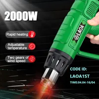 LAOA Hot Air Gun 2000W Digital Heat Gun Car Film Variable Temperature for Shrink wrapping Paint Remover/Stripper Thermal Blower 1