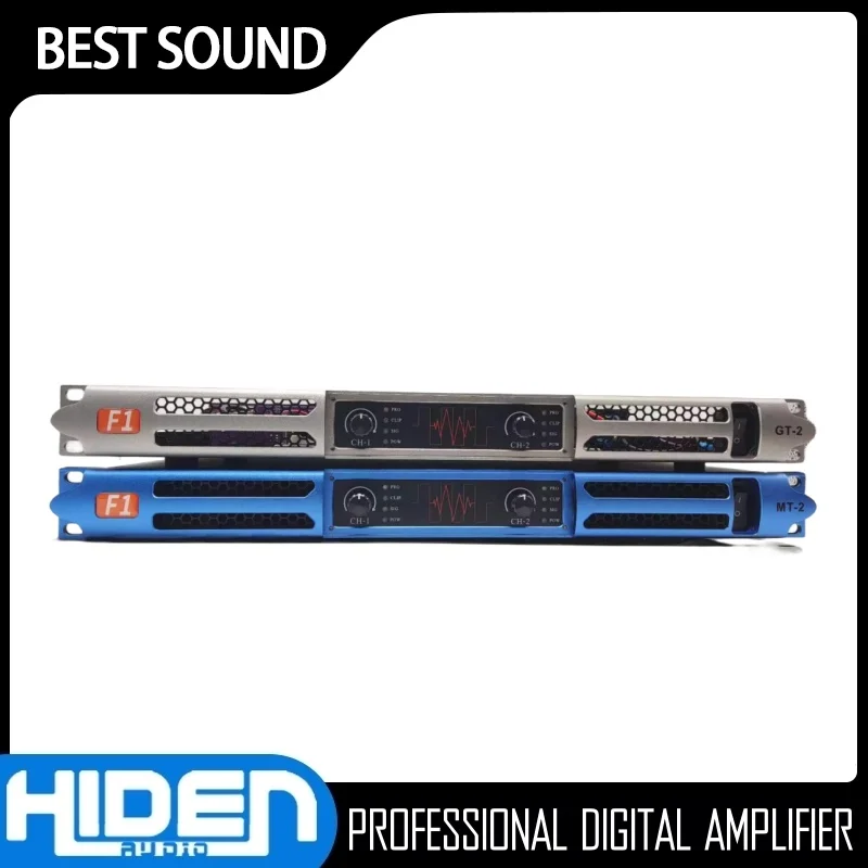 Professional Digital Power Amplifier 1U Power Amplifier Dual-Channel Home Theater Subwoofer DJ Stage Room Karaoke